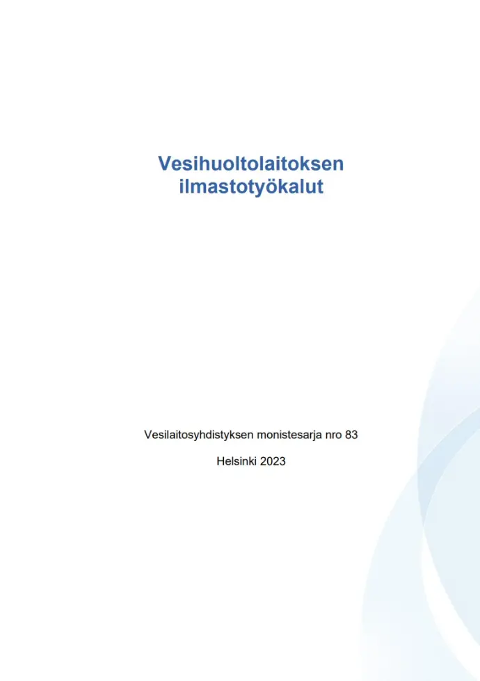 Vesihuoltolaitoksen ilmastotyökalut