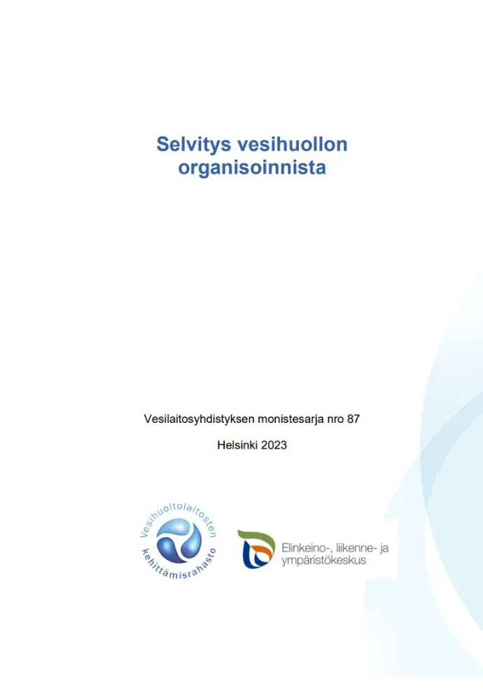 Selvitys vesihuollon organisoinnista
