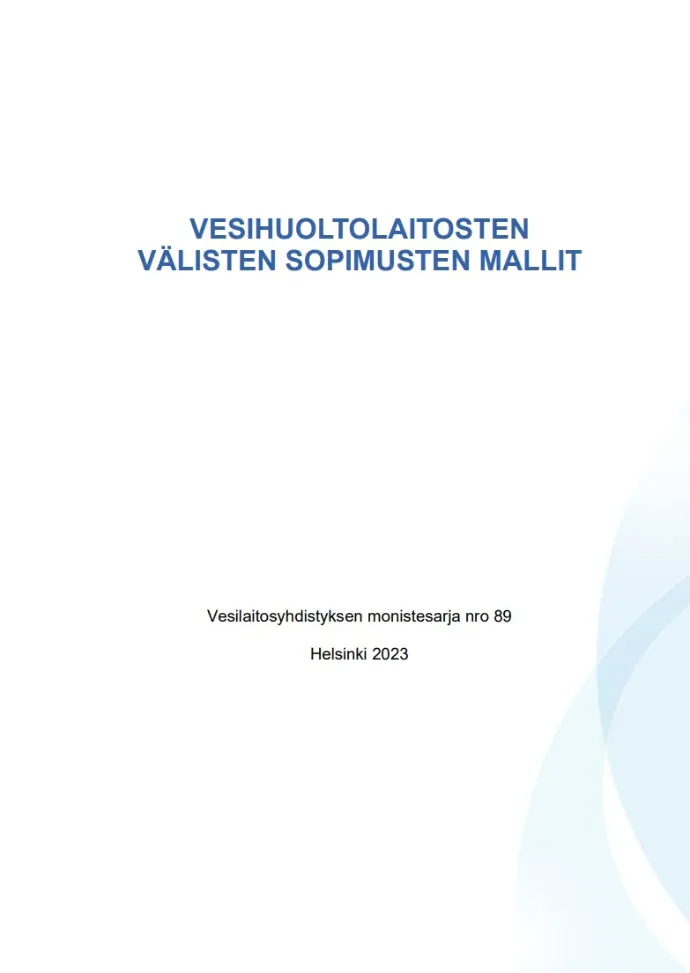 Vesihuoltolaitosten välisten sopimusten mallit