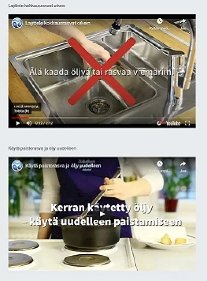 Kokkausrasvat, kinkkurasva, paistorasvat videot