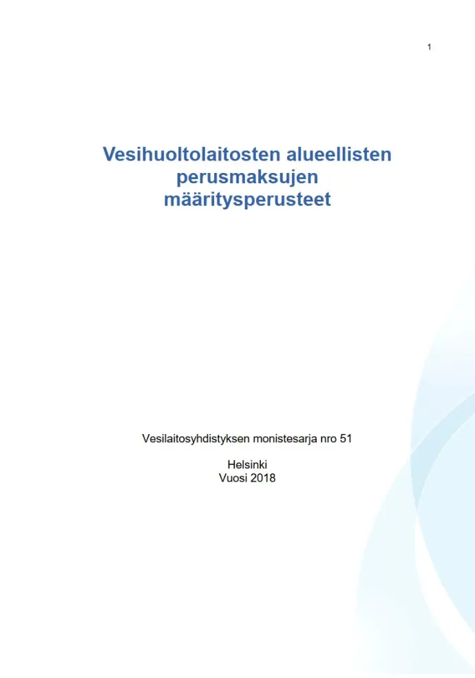 Vesihuoltolaitosten alueellisten perusmaksujen määritysperusteet