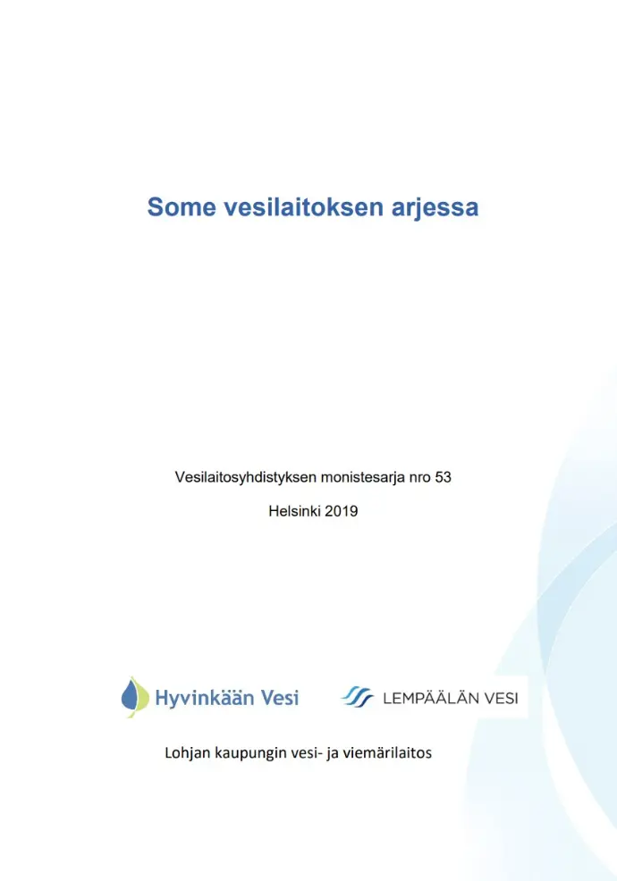 Some vesihuoltolaitoksen arjessa