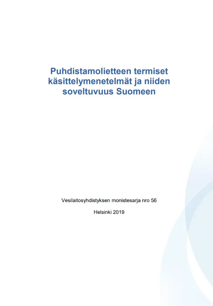 Puhdistamolietteen termiset käsittelymenetelmät ja niiden soveltuvuus Suomeen