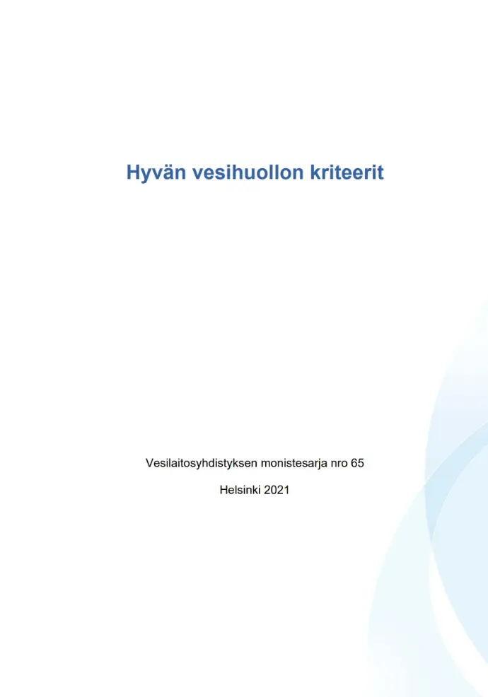 Hyvän vesihuollon kriteerit