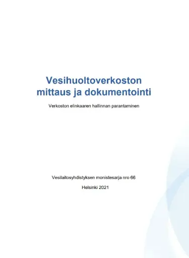 Vesihuoltoverkoston mittaus ja dokumentointi