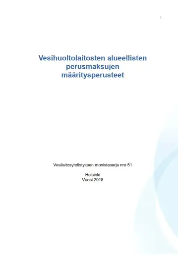 Vesihuoltolaitosten alueellisten perusmaksujen määritysperusteet