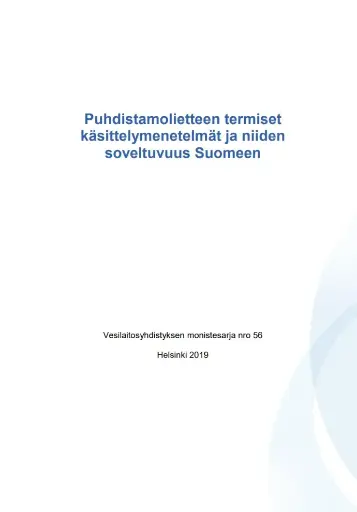 Puhdistamolietteen termiset käsittelymenetelmät ja niiden soveltuvuus Suomeen